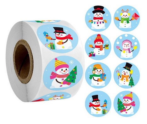 Стикеры на руку наклейки декор Снеговики 100 шт Киев - изображение 1