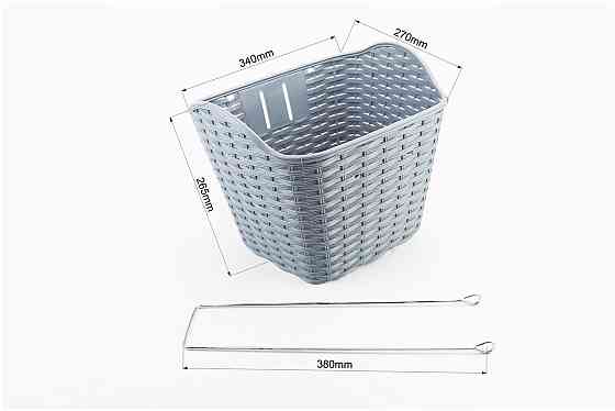 Кошик багажний передній 26" з кришкою, пластмасовий, сірий TH-059 Київ