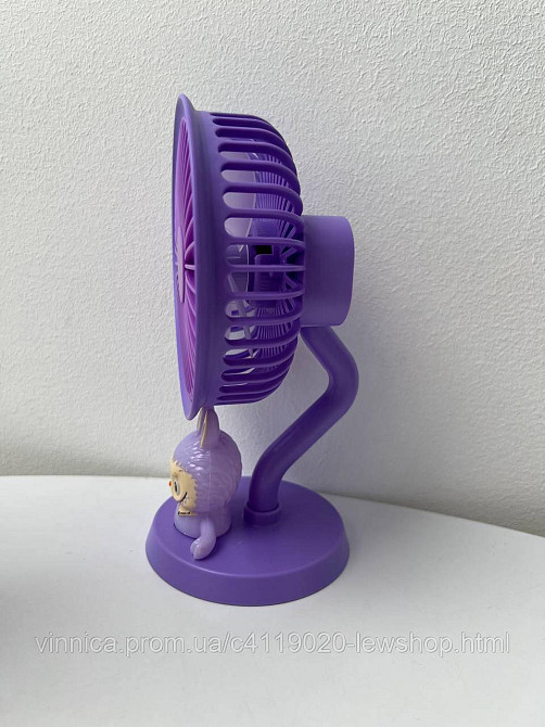 Вентилятор портативный Labubu 3 режима скорости USB зарядки Черновцы - изображение 5