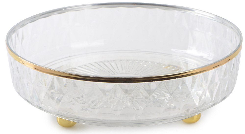 Блюдо LED Twist Clear Gold (6983962) Киев - изображение 1