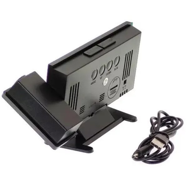 Годинник настільний VST 896S-4 9091 із зеленим підсвічуванням, чорний Винница - изображение 5