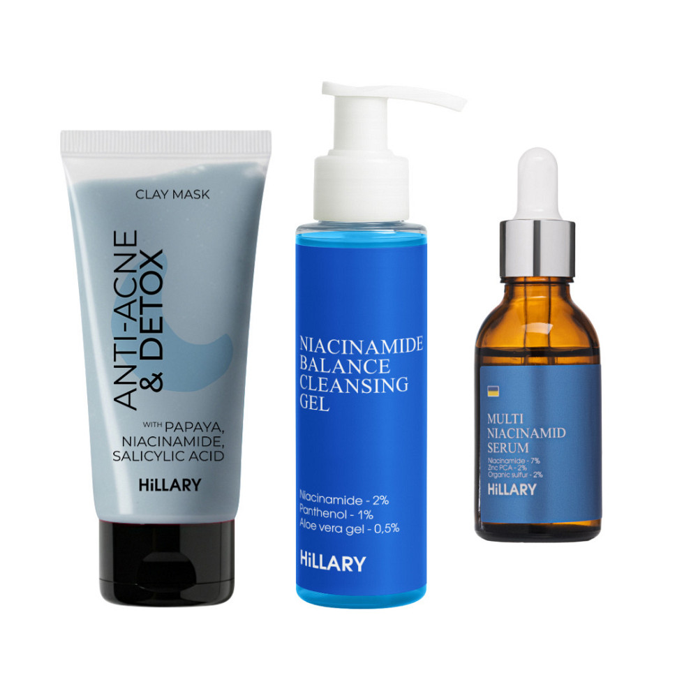 Набір детоксикації та боротьби з акне Hillary Acne Control & Detox Skin Kit Київ - фото 1