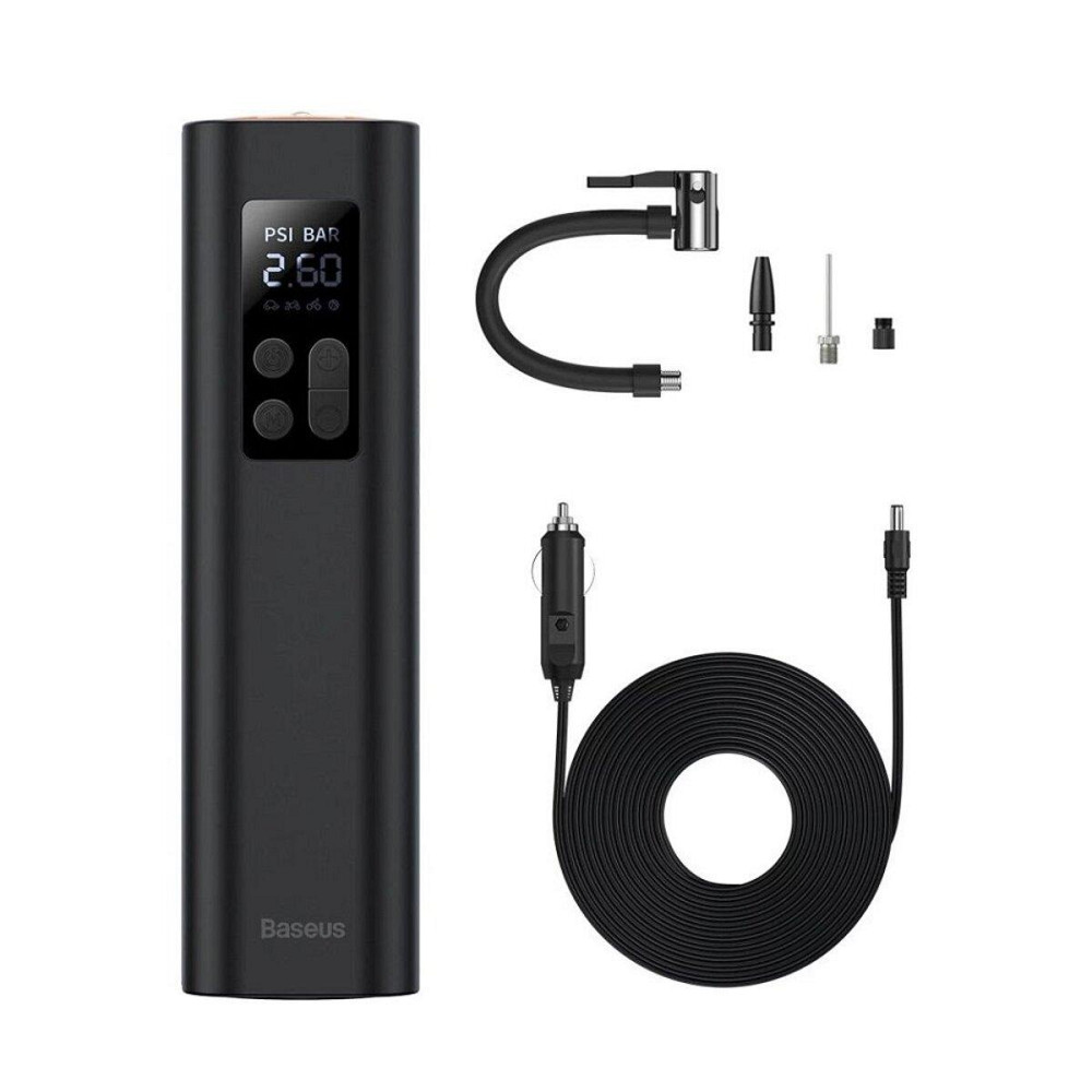 Автомобільний насос Baseus Super Mini Inflator Pump Black Ковель - фото 1