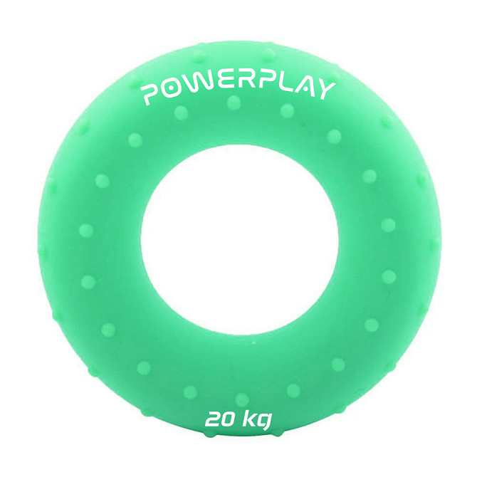 Еспандер кистьовий силіконовий PowerPlay PP-4338 Hand Grip Medium 20 кг. Зелений Каменское - изображение 1