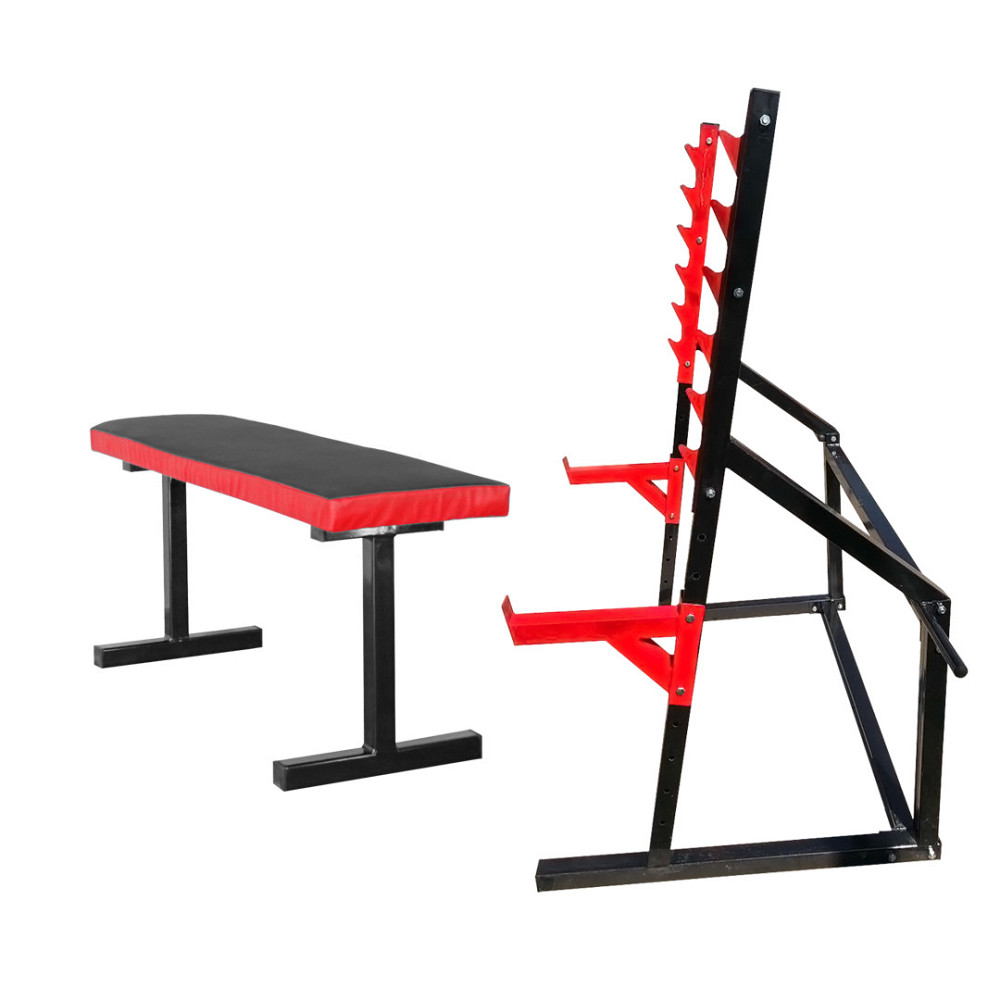 Лавка горизонтальна для жиму + Стійки проф зі страховкою 50 на 50 мм Київ - фото 2