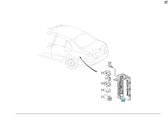 Mercedes-Benz  A2035453801 Блок SAM задній C-class W203 CLK Coupe C209 C-class S203 CL203 Sportcoupe CLC C203 Одеса