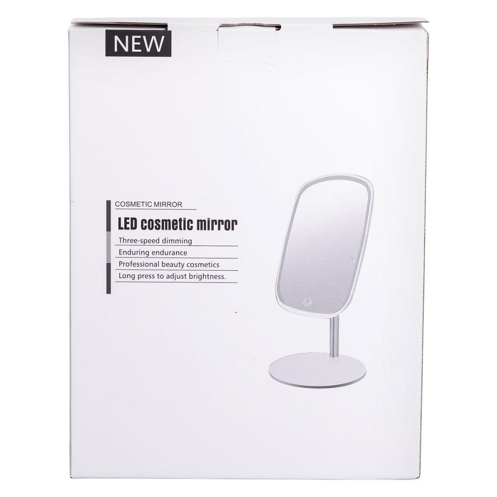 Настільне дзеркало з підсвічуванням 23х18 см для макіяжу на ніжці Біле HP-10-6AW Київ - фото 10