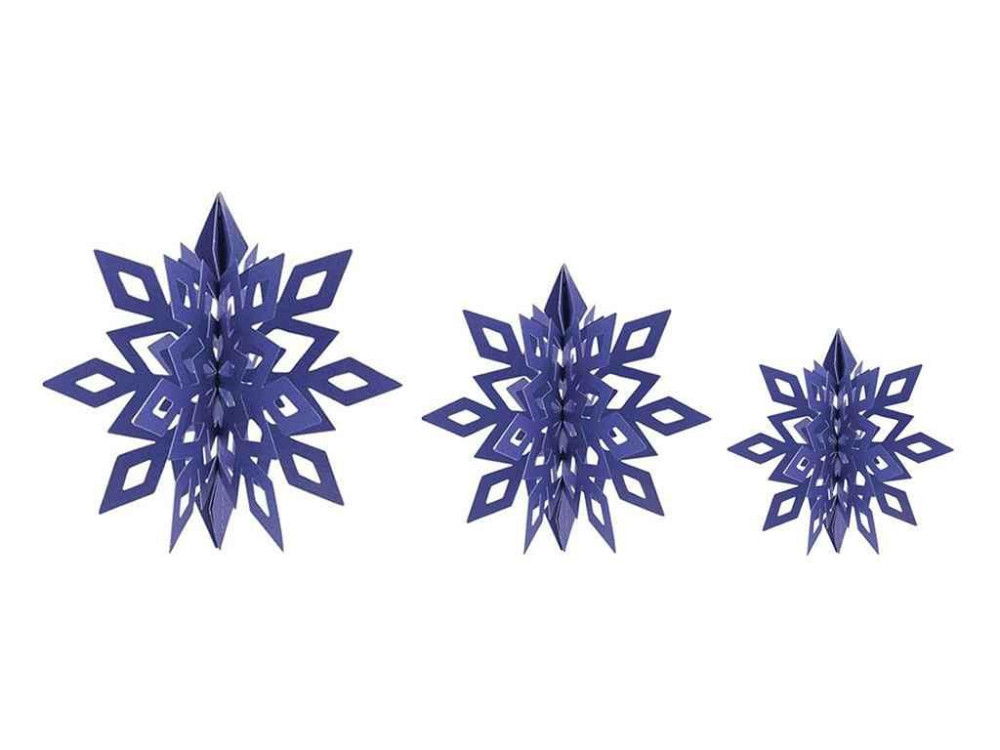 Декор-підвіска новорічна 25см Snowflake синій R96067 ТМ STENSON Київ - фото 1