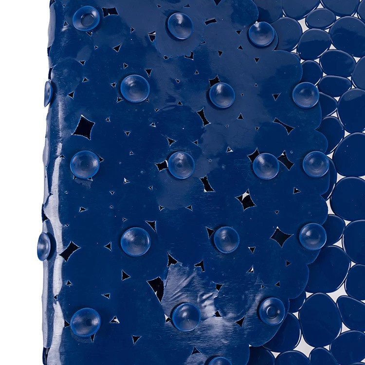 Силиконовый коврик для ванны и душа Bathlux овальной формы, нескользящий, люкс качество 69 х 35 см Синий Каменец-Подольский - изображение 2