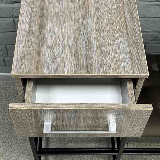 Банкетка для обуви Атланта-1L 80 см велюр серо-коричневый/дуб платиновый 5-2-9005 Киев