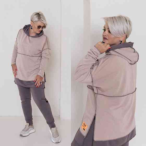 Женский прогулочный костюм двунитка Шоколад, 60/64 Одесса