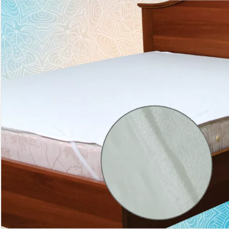 Наматрасник водонепроницаемый 180×200×20 хлопковый с резинками, белый Киев - изображение 1