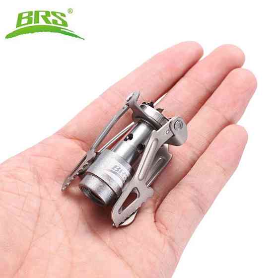 Набір Газовий пальник титановий BRS-3000T + Газовий балон різьбовий бутановий Quest, 450гр Київ