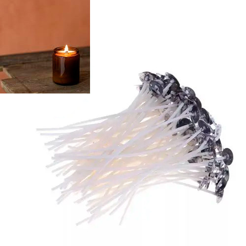 Гніт вощений 100шт для свічок 12см з тримачем Вінниця - фото 1