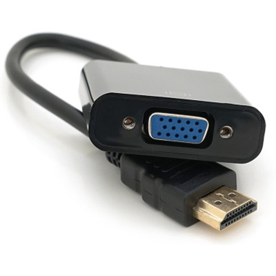 Перехідник HDMI M to VGA F 0.1m 4K/2K black Voltronic (YT-C-HDMI(M)/VGA(F)-B) Вінниця - фото 2