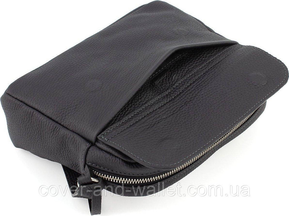 Черная женская сумка-кроссбоди из натуральной кожи высокого качества Grande Pelle 755710 Киев - изображение 6