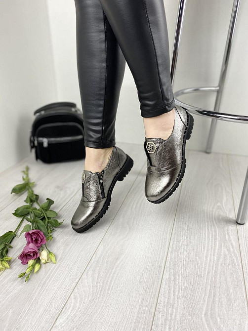 D and V Туфлі жіночі D and V 2708 срібні (весна-осінь, шкіра натуральна) (2235) Коломыя - изображение 7