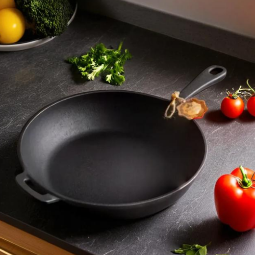 Сковорідка 24*6см чавунна лита Т202 Майстерня Житомир - фото 3