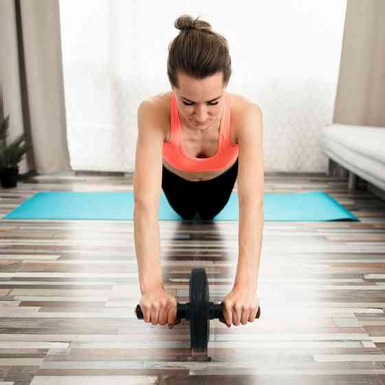 Ролик для преса одинарний Ab Roller NE-F-01BK Вінниця