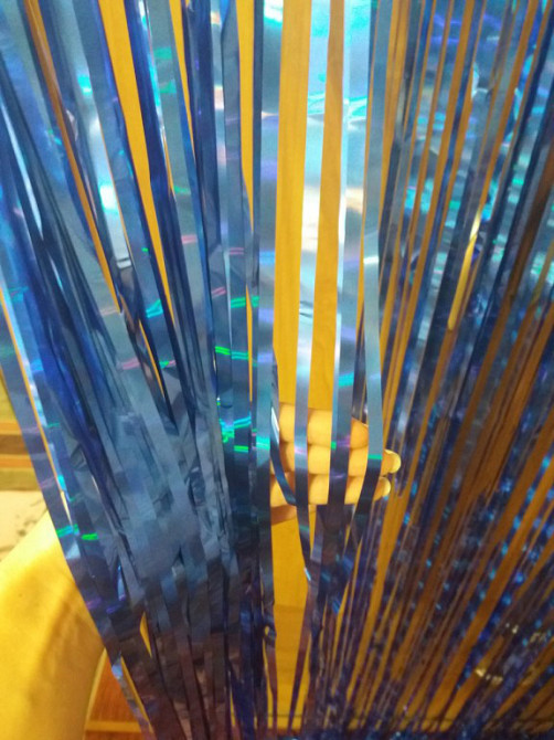 Дождик на новый год с голограммой 2 м на 1 м синий Киев - изображение 7