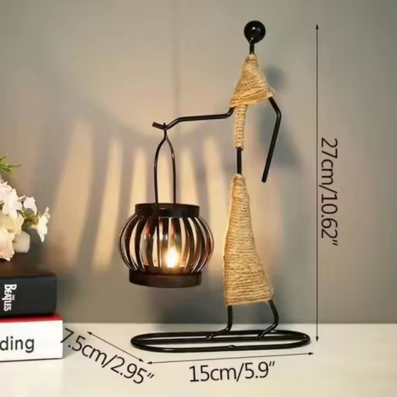 Підсвічник у формі чоловічка, металевий підсвічник у скандинавському мінімалістичному стилі, розміром 27*15см Кам'янець-Подільський