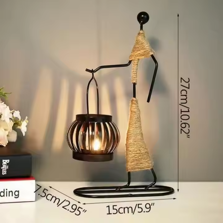 Подсвечник в форме человечка, металлический подсвечник в скандинавском минималистичном стиле, размером 27*15см Каменец-Подольский - изображение 4