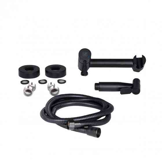 Набір для гігієнічного душу зі змішувачем Lidz Aria 02O-BES Black чорний Київ