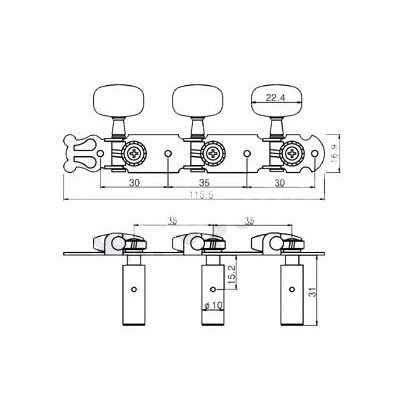 Колки для гитары Paxphil JC78 3+3 NI Винница - изображение 2