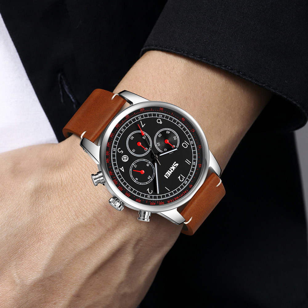 Skmei 9318BKBN Black-Brown SBR Киев - изображение 3