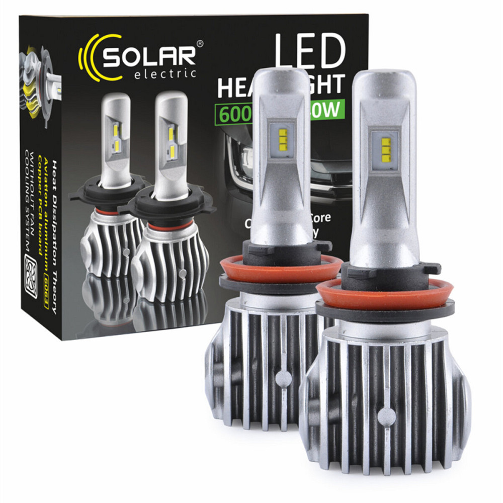 LED автолампа Solar H11 12/24V 6500K 6000Lm 50W Cree Chip Київ - фото 1
