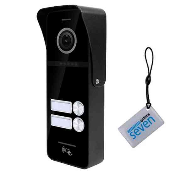 Виклична панель домофону з вбудованим зчитувачем карток SEVEN CP-7504/2 RFID black Київ