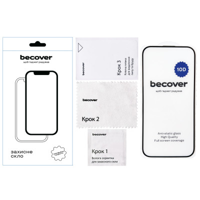 Стекло защитное BeCover Apple iPhone 16 10D Black (712321) Винница - изображение 3