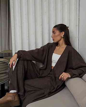 Жіночий стильний повсякденний костюм двостороння ангора Одеса