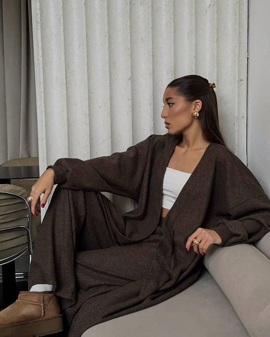 Жіночий стильний повсякденний костюм двостороння ангора Одеса - фото 5