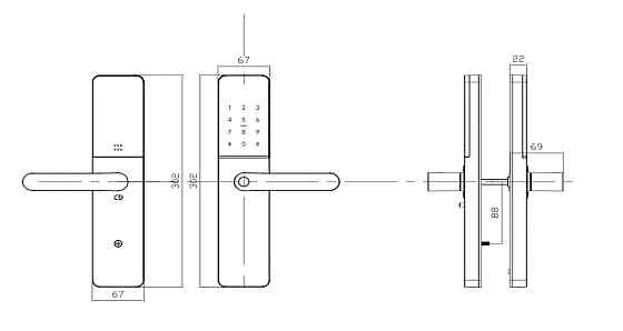 Розумний дверний біометричний замок SEVEN LOCK SL-7779BFW Київ