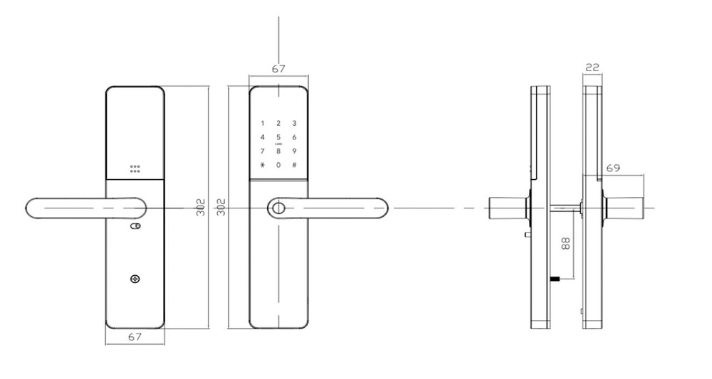 Розумний дверний біометричний замок SEVEN LOCK SL-7779BFW Київ - фото 6