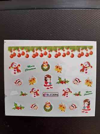 Новогодние наклейки на ногти Киев