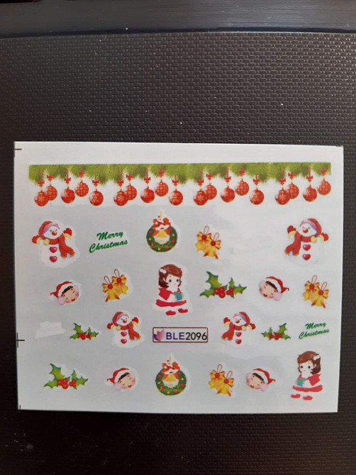 Новогодние наклейки на ногти Киев - изображение 1