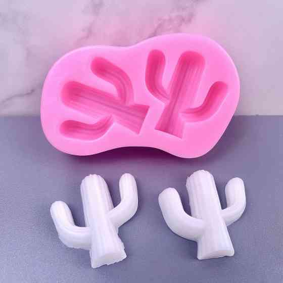 Молд силиконовый Кактусы 85 на 53 мм розовый Киев