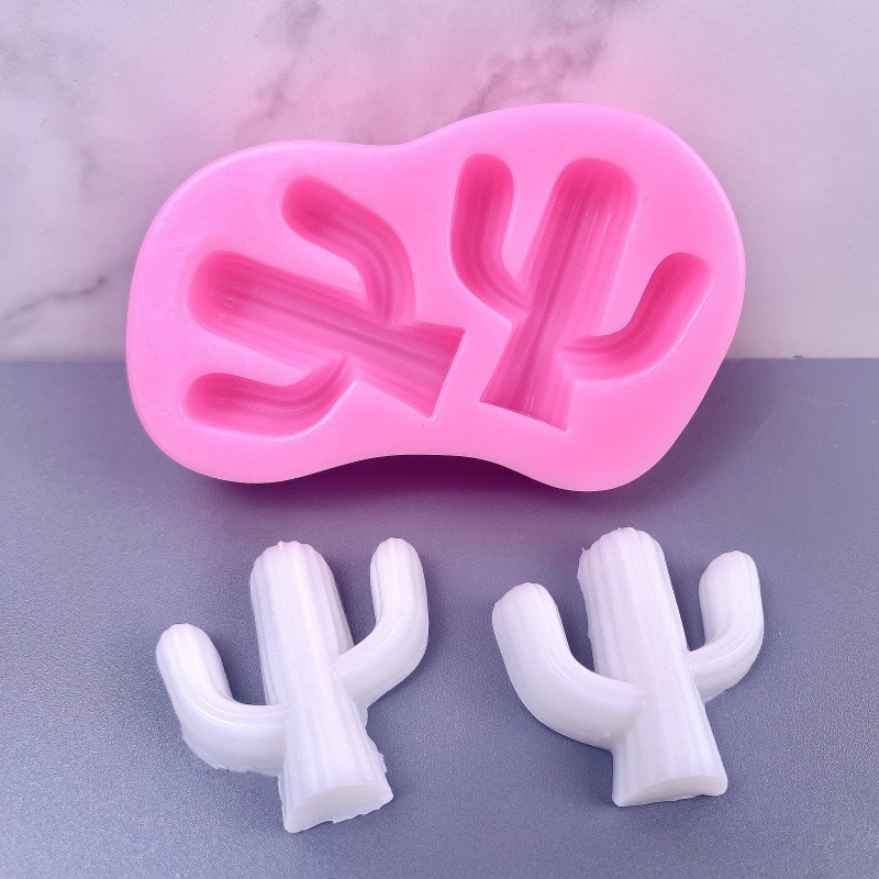 Молд силиконовый Кактусы 85 на 53 мм розовый Киев - изображение 1