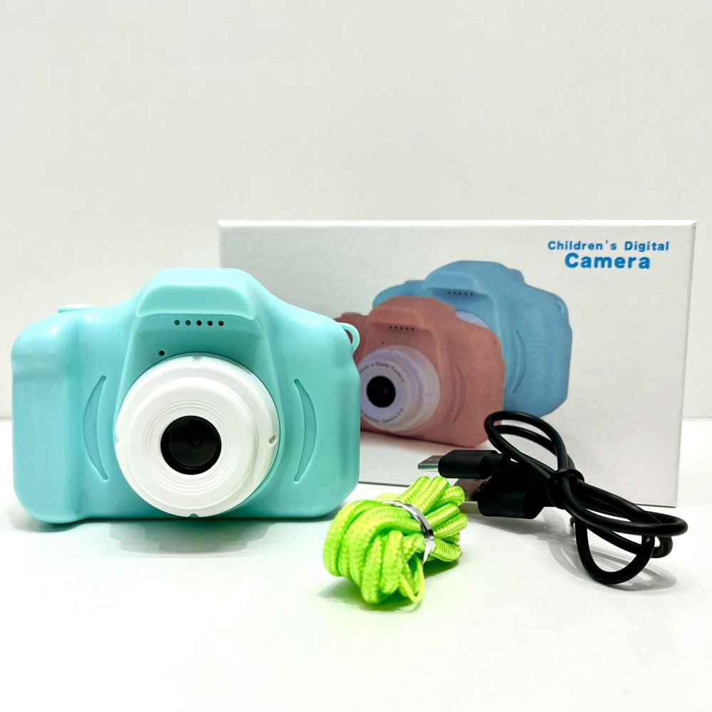 Фотоапарат дитячий відео фото ігри прослуховування музики підтримує microSD Бірюзовий (C 48359) Чернігів - фото 2