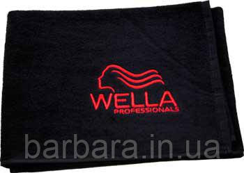 ПОЛОТЕНЦЕ ЧЕРНОЕ С ЛОГОТИПОМ WELLA 50Х100 СМ Киев - изображение 1