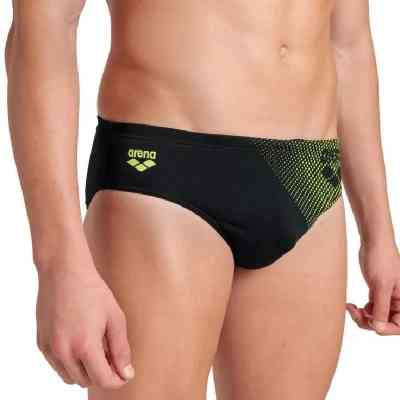 Плавки Arena Foggy Dots Swim Briefs 008482-506 чорний, жовтий 80 (3468337530947) Винница