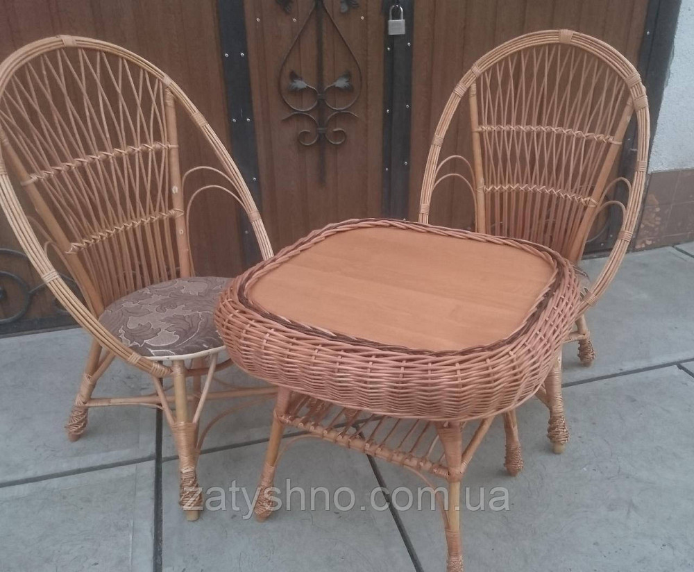 Меблі з лози з м'якими сидінками Київ - фото 2