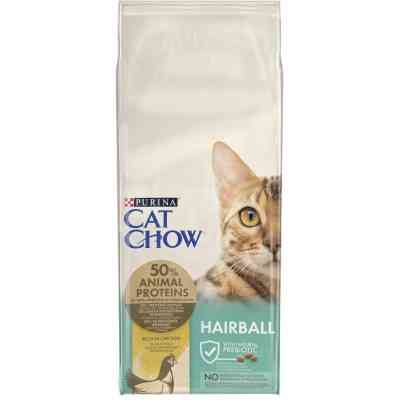 Сухой корм для кошек Purina Cat Chow Hairball с курицей 15 кг (5997204514523) Винница