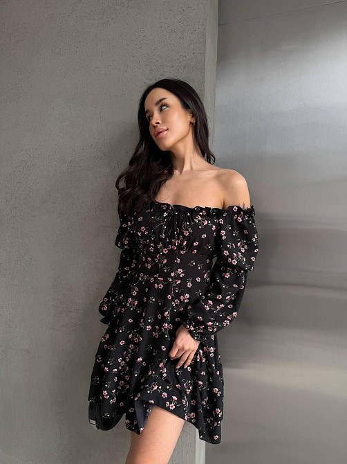 Женское вечернее романтичное платье с принтом цветочным Одесса - изображение 6