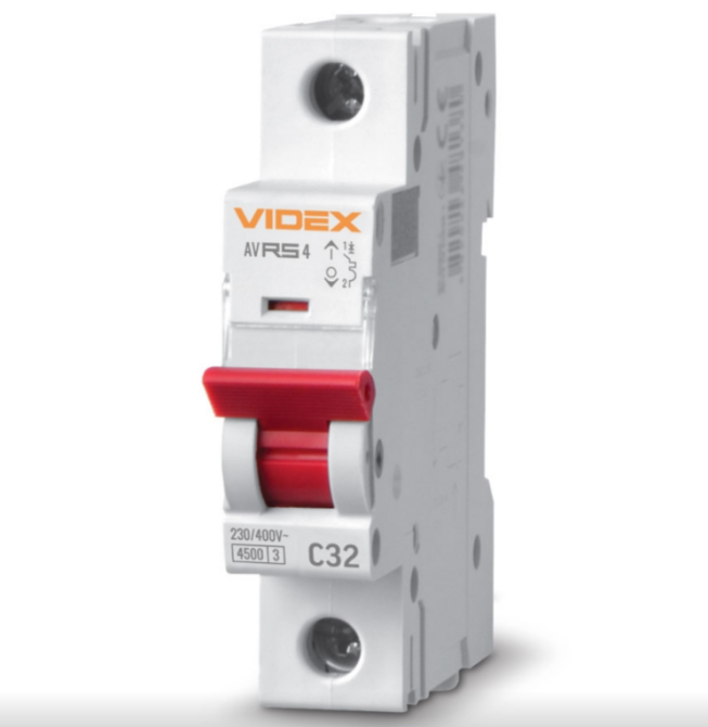 Автоматичний вимикач 1P 32А 4,5 kA VF-RS4-AV1C32 Resist Videx Житомир - фото 1