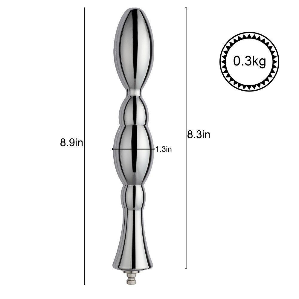 Металевий анальний плаг для секс-машин Hismith Bullet Anal Toy, система KlicLok Sex Aura Київ - фото 2