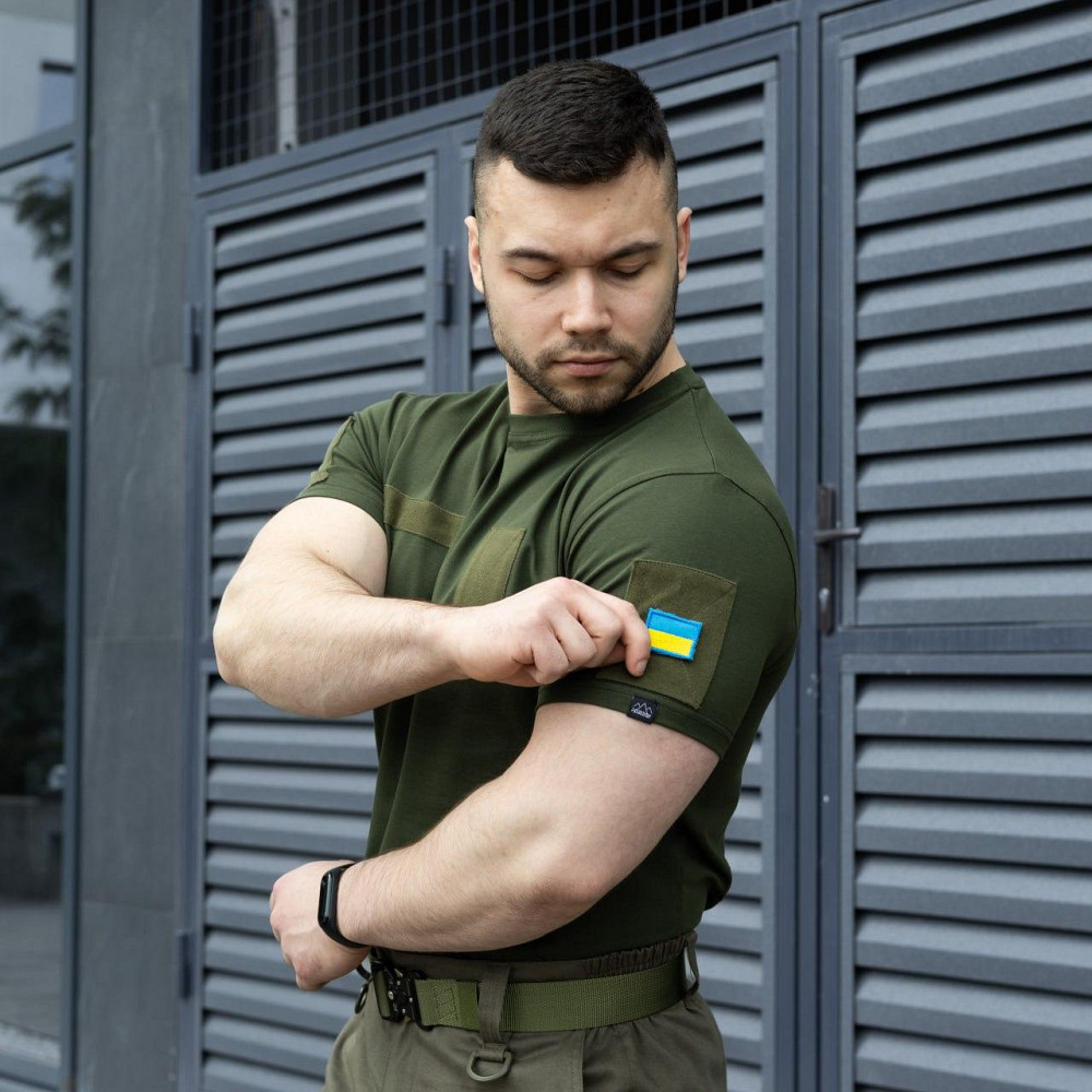 Тактична футболка зсу Pobedov Peremoga для військовослужбовців, футболка військова хакі 3XL Одеса - фото 6