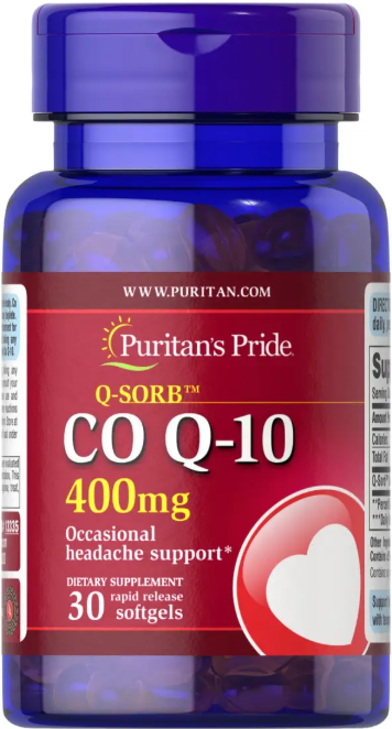 Коэнзим Q10 Puritans Pride Q-SORB™ Co Q-10 400mg 30 гел капс Киев - изображение 3